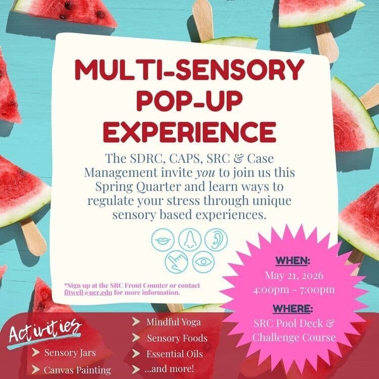 Flyer for Multi-Sensory Pop-up Experience